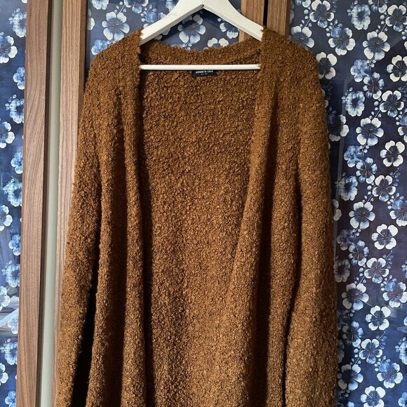 Kenneth Cole Sherpa Long Cardigan Sweater - Picture 1 of 8